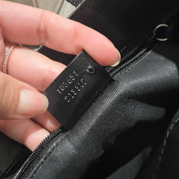 Gucci Monogram Mini Hand Bag Grey and black - Picture 9 of 11